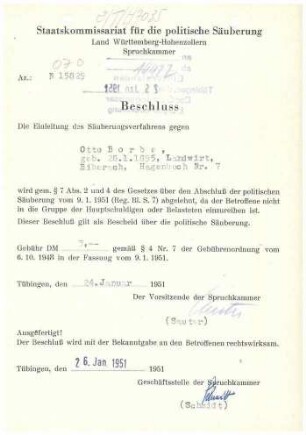 Borbe, Otto