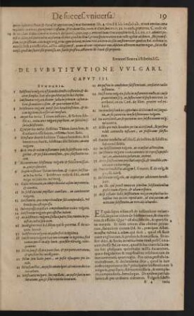 De Substitutione Vulgari. Caput III.