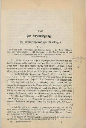 I. Theil. Die Grundlegung.