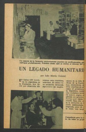 Un legado humanitario