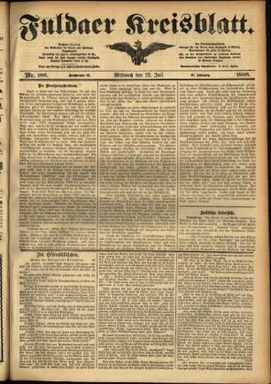 Ausgabe vom Mittwoch, den 22. Juli 1908.