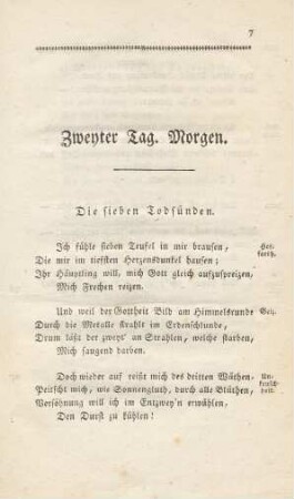 Zweyter Tag. Morgen
