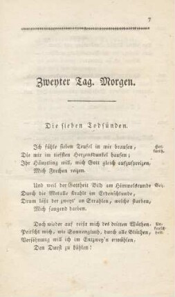 Zweyter Tag. Morgen