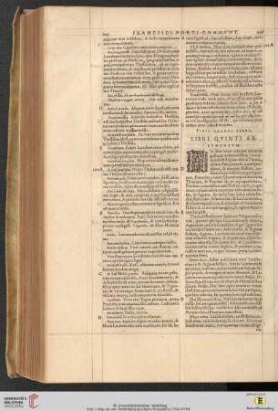 Libri quinti argumentum