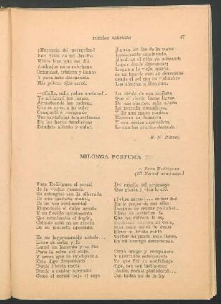 Milonga postuma