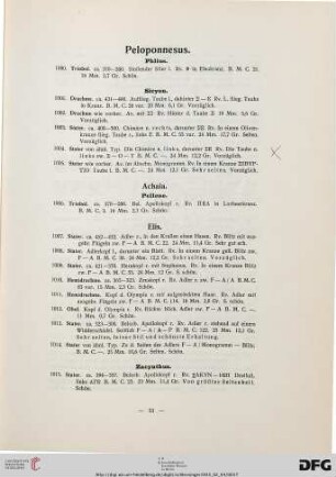 Peloponnesus (Nr. 1000-1093)