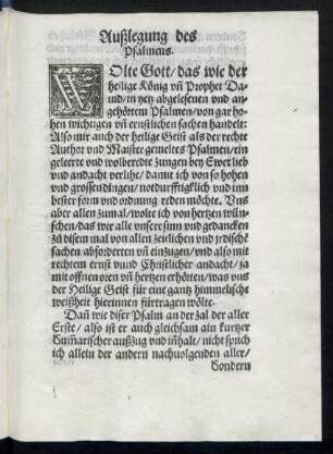 Außlegung des Psalmens.