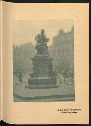 Gotthold Ephraim Lessings Denkmal in Hamburg von Fritz Schaper