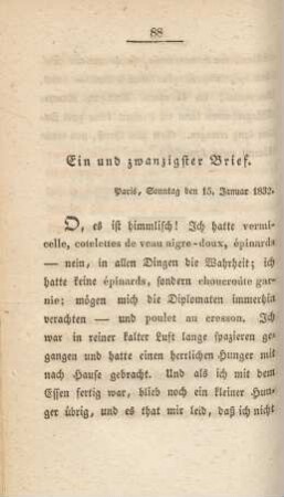 Ein und zwanzigster Brief. - Fünf und zwanzigster Brief