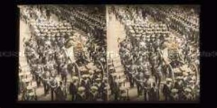 Sarg Königin Victorias auf einer Lafette mit Eskorte, London