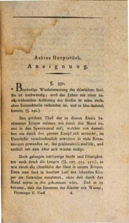 Handbuch der empirischen menschlichen Physiologie, 2