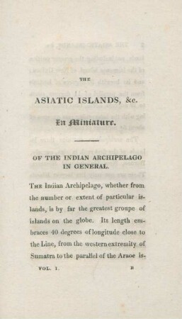 Of the Indian Archipelago in general