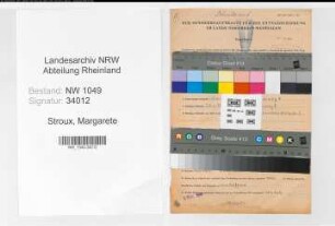 Entnazifizierung Margarete Stroux , geb. 17.03.1894 (Lehrerin)