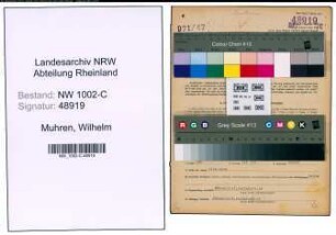Entnazifizierung Wilhelm Muhren, geb. 02.02.1899 (Kaufmann)