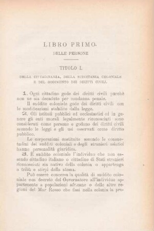 Libro primo. Delle persone
