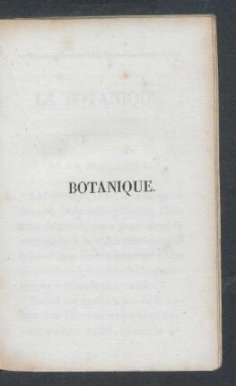 De la botanique.