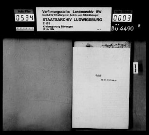 Kirchen- u. Schulsachen, OA Hall