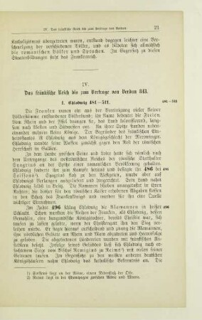 IV. Das fränkische Reich bis zum Vertrage von Verdun 843