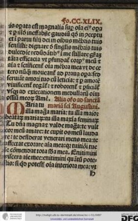 Alia oratio ad sanctam Mariam sancti Augustini.