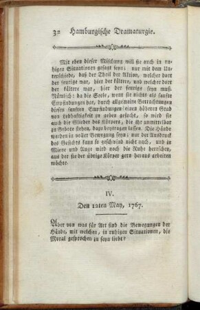 IV. Den 12ten May, 1767