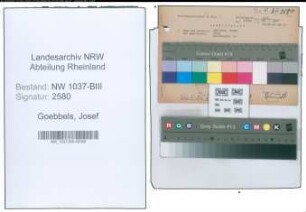 Entnazifizierung Josef Goebbels , geb. 04.10.1890 (Elektrotechniker)