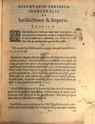 Disp. iur. inaug. de iurisdictione & imperio