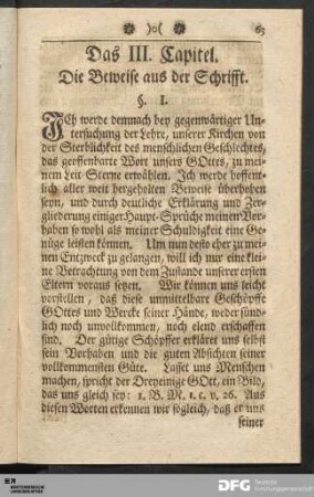 Das III. Capitel. Die Beweise aus der Schrifft.