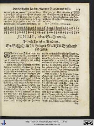 Junius, oder Brachmonat.
