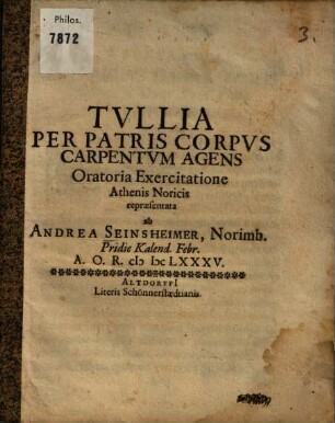 Tullia per patris corpus carpentum agens