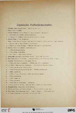 Japanische Farbenholzschnitte (Nr. 1-298)