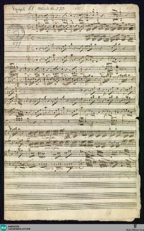 Symphonies - Mus. Hs. 577 : strings, brasses, timp; C; BrinzingMWV 7.129