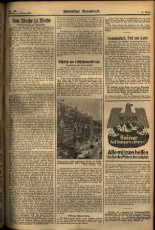 Zweite Ausgabe vom Montag, den 14. Oktober 1935.