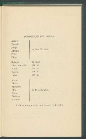 Personajes del poema