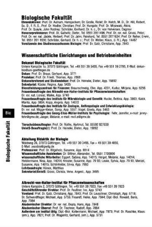 Biologische Fakultät