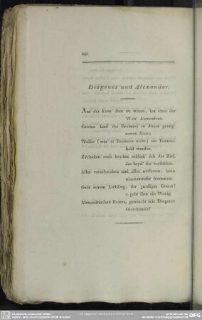 Diogenes und Alexander