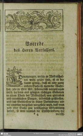 Vorrede des Herrn Verfassers