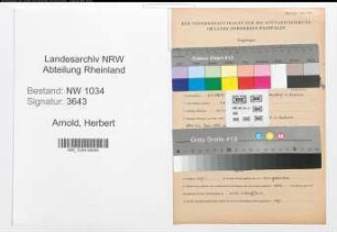 Entnazifizierung Herbert Arnold , geb. 01.01.1914 (Leutnant)