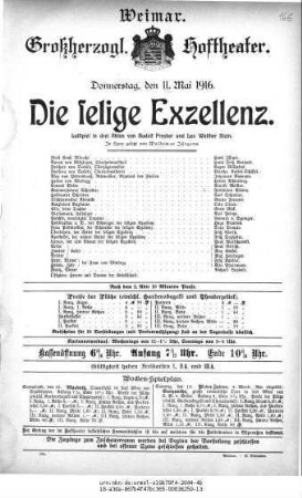 Die selige Exzellenz