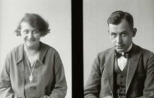 Selbstbildnis der Fotografin und Porträt von Hermann Richter, ihrem Ehemann