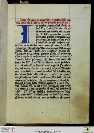 Notabilia de festis sanctorum