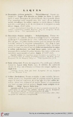 Laques (Nr. 54-66)
