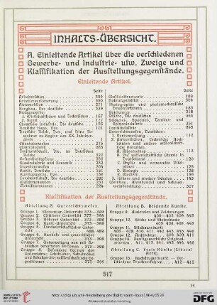 Inhalts-Übersicht