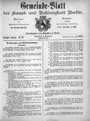 1889,30: No. 30, 28. Juli 1889