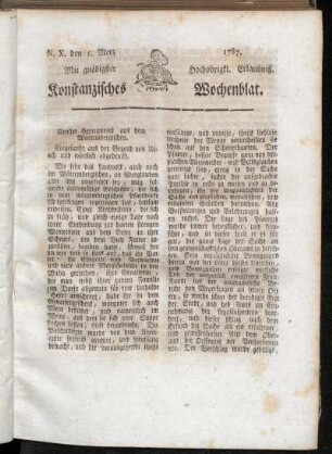 N. X. den 5. Merz 1787. - N. XIII. den 26. Merz. 1787.
