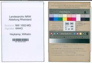 Entnazifizierung Wilhelm Heykamp , geb. 03.12.1897 (Kranfuehrer)