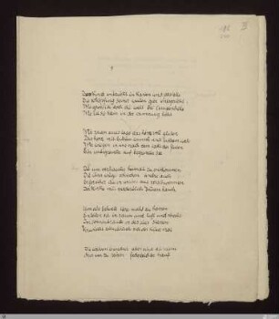 [Baudelaire's Blumen des Bösen (Baudelaire, Die Blumen des Bösen: Umdichtungen)] - [Handschrift] - Das Kind entzückt in karten und pastelle (Die Reise) - StGA-George I,1302 : [SW XIII/XIV: H1(Faszikel III)]; [SW XIII/XIV, S. 156-162/183]