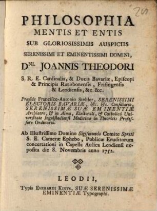 Philosophia mentis et entis