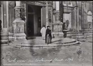 Venedig, Campo Santi Giovanni e Paolo, Fassade und Eingang der Scuola Grande di San Marco (Ospedale Civile SS. Giovanni e Paolo)