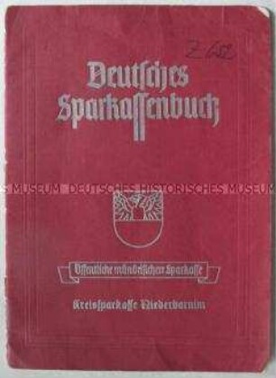 Sparbuch der Kreissparkasse Niederbarnim