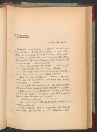 Compadres : Al doctor Pedro E. Pico.